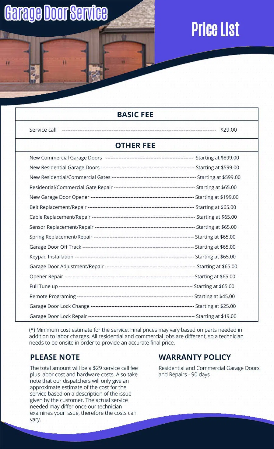 Neighborhood Garage Door Service Gilbert, AZ 480-500-6322